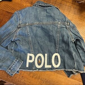 Girls cropped Polo Denim Jacket